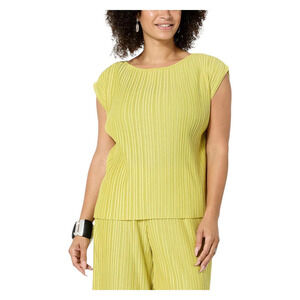 WynneLayers Women's Plisse Knit Top Pear - Regular